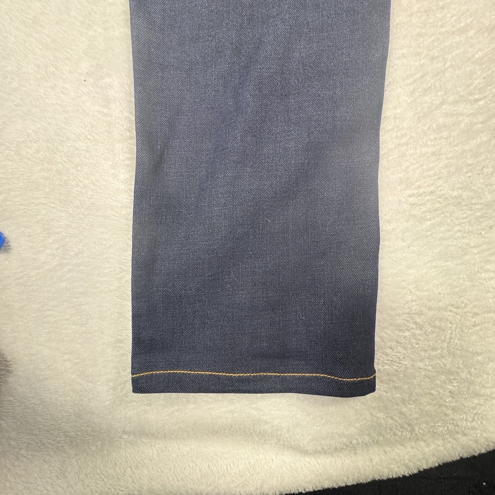 Enzo Tovare Mens 38 x 29 Dark Wash Slim Straight Stretch Denim Jeans Blue