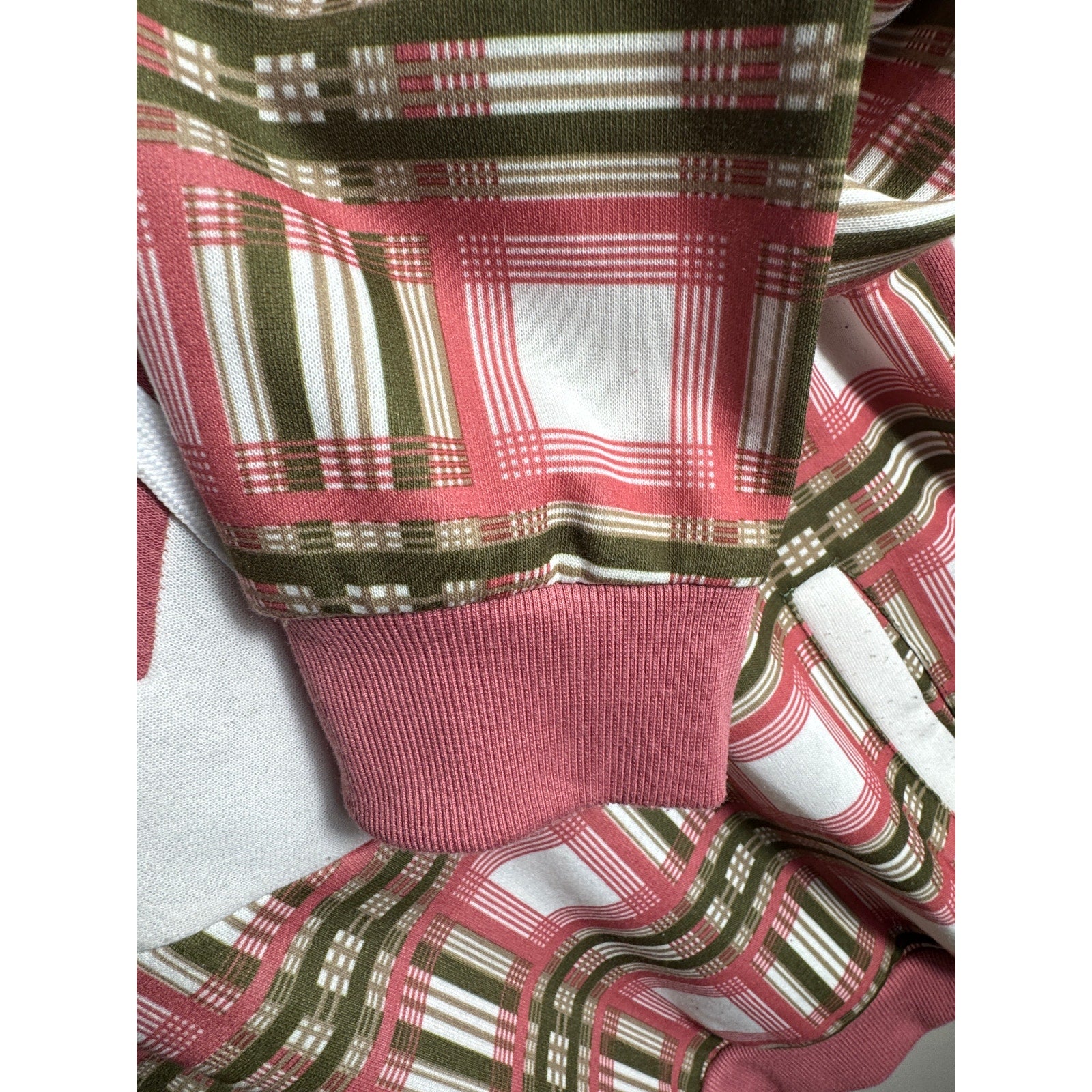 Y2K Baby Phat Plaid Open Back Hoodie Women’s 1X XL Pink Green