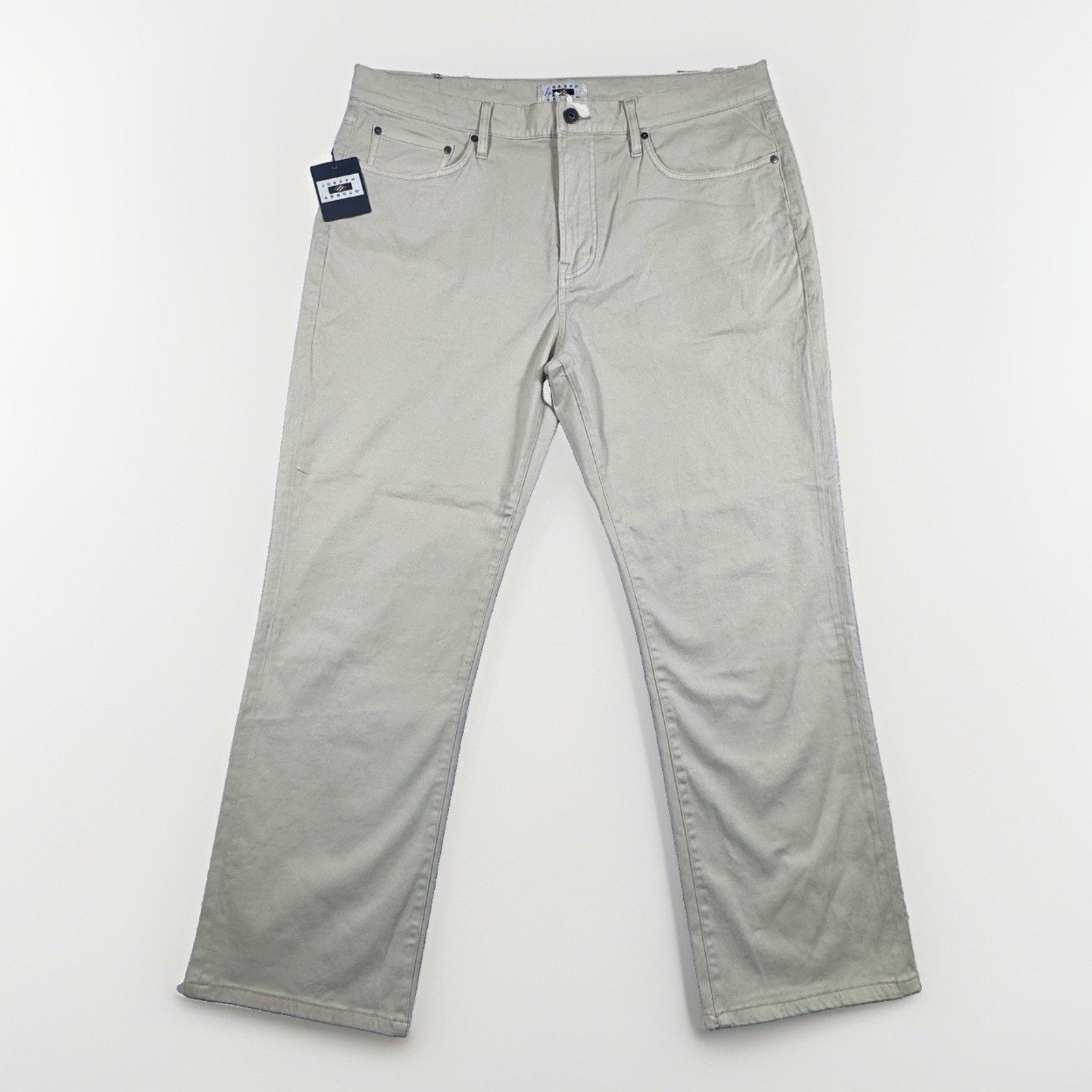 Joseph Abboud Classic Fit Sateen Pants Men’s 40 x 30 Cotton Stretch Stone Beige
