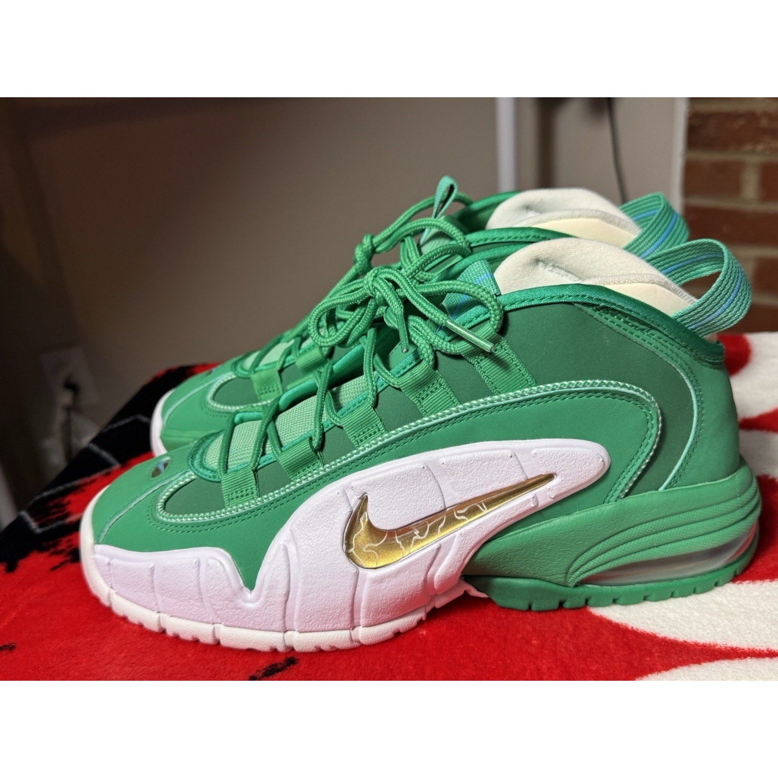 Nike Air Max Penny 1 Stadium Green Metallic Gold White FQ8827-324 sz 9.5 Men's