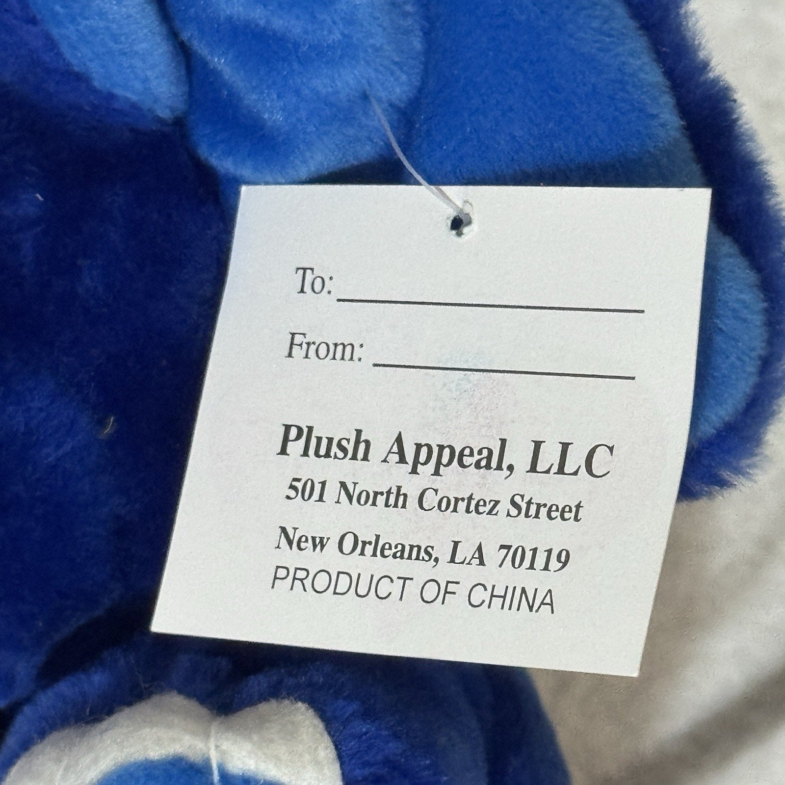 Rare Plush Appeal Blue Elephant Plush Stuffed Animal I Love You Heart Vtg NWT