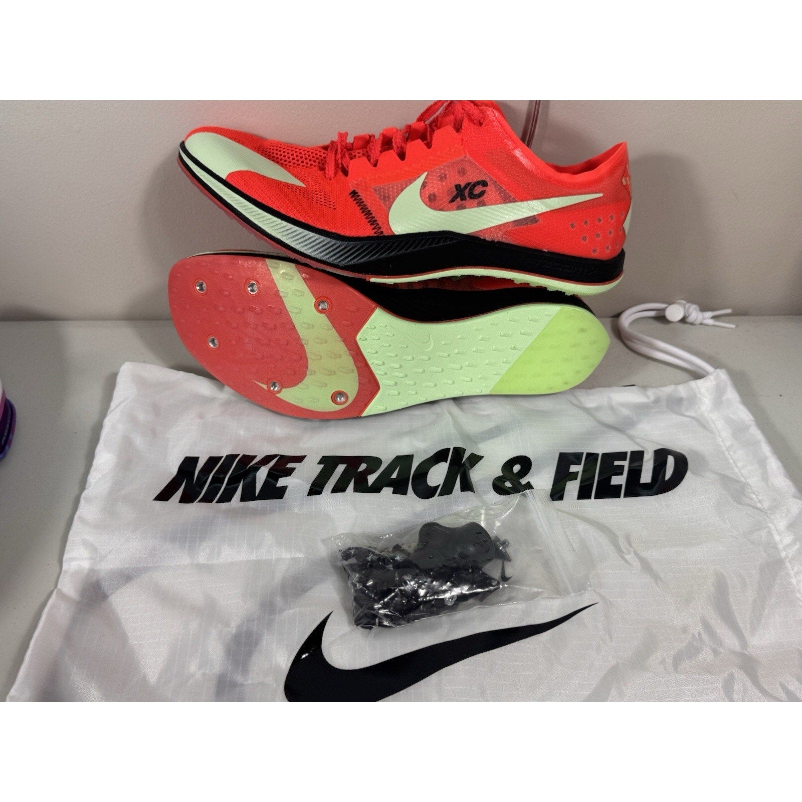 Nike ZoomX Dragonfly XC Cross Country Cleats Crimson Green DX7992-600 Size 10.5
