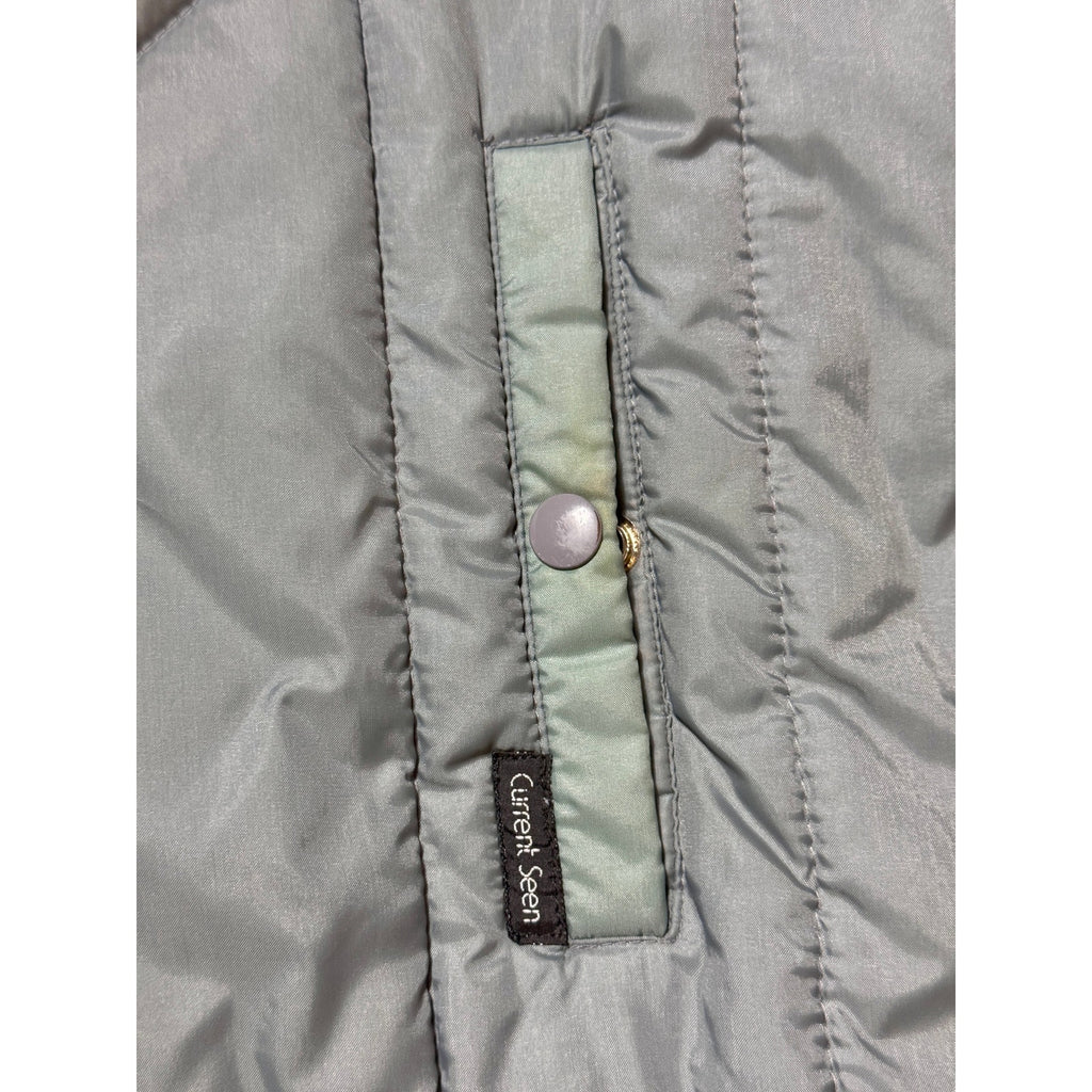Vintage Current Seen Puffer Jacket & Vest Gray Beige Zip-Off Sleeves XL Korea