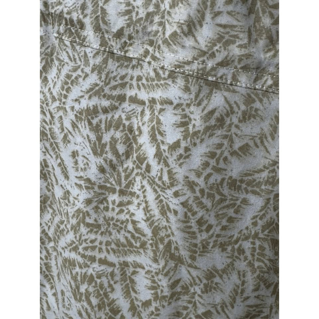 Crosby & Howard Men’s Shirt M Light Khaki Palm Print Button Down NWT $79