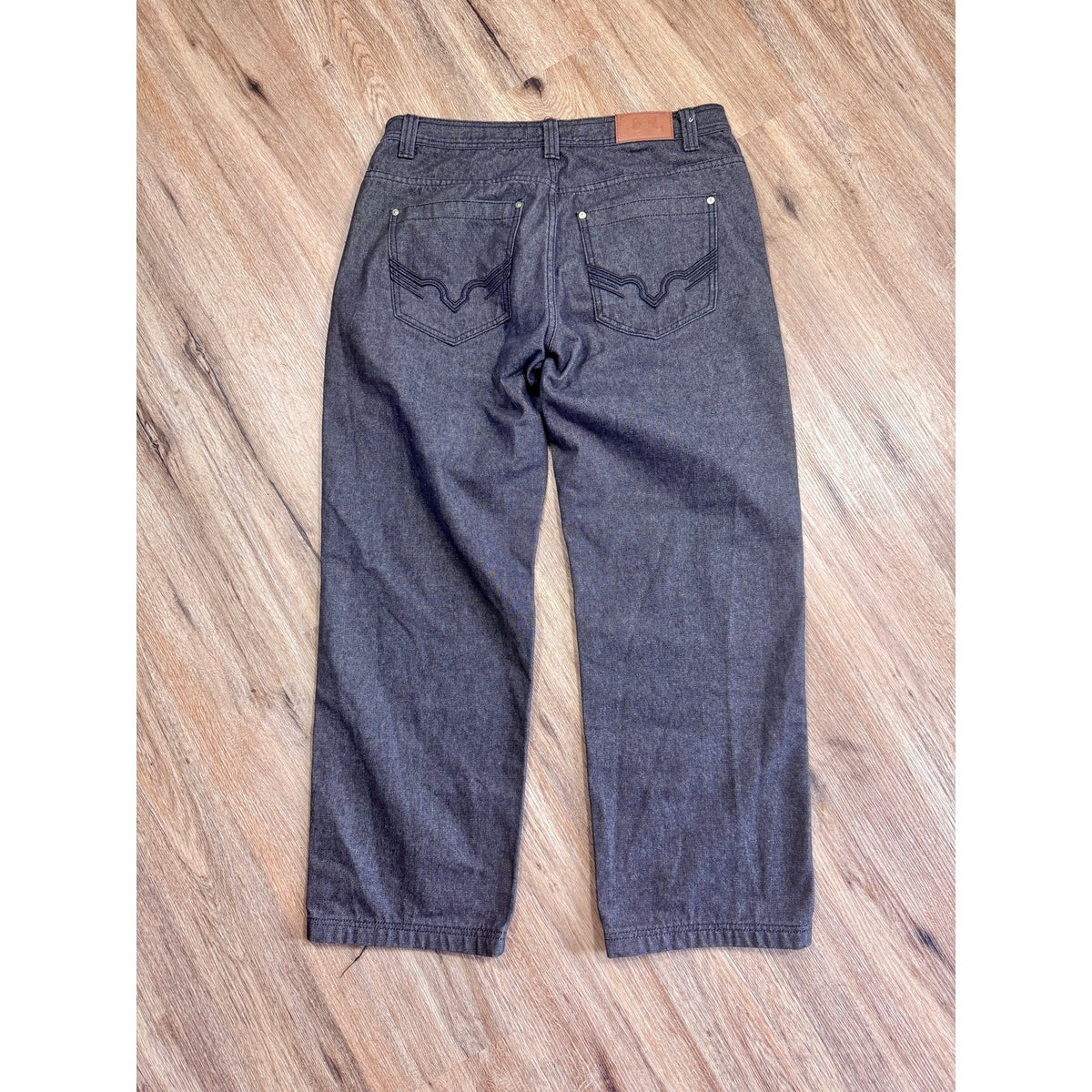 Y2K Rock N Run Relax Fit Baggy Wide Leg Skater Hip Hop Jeans Men’s 36x32
