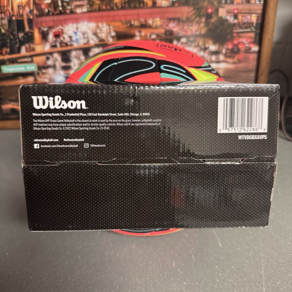 Wilson AVP GRX Grass Game Ball Volleyball Official Size New in Box Neon Pink