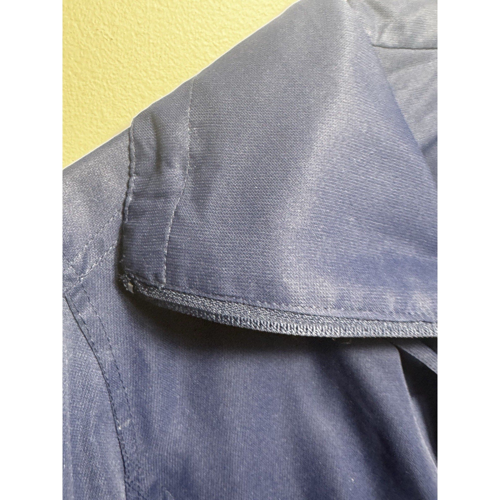 Vtg Wilson Lightweight Windbreaker Jacket Navy Blue Plaid Lined Full Zip Size L