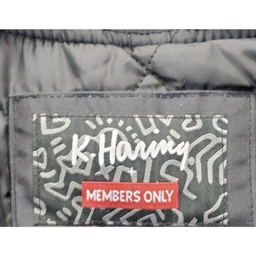Rare Members Only x Keith Haring Bomber Jacket XL Black Tokyo Pop Andy Mouse NWT