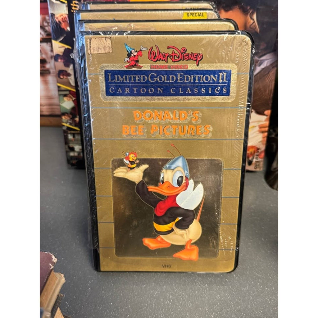 Vintage Walt Disney Gold Edition II VHS Lot Sealed Donald Goofy Pluto 5 Tape