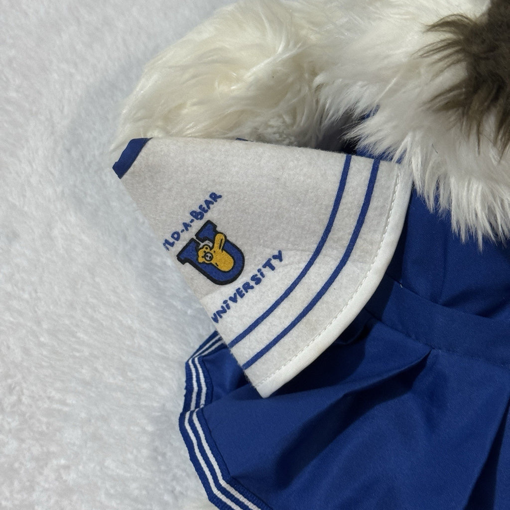 Vtg 1997 Build-A-Bear Shaggy Dog Plush Bear University Cheerleader Set Retired