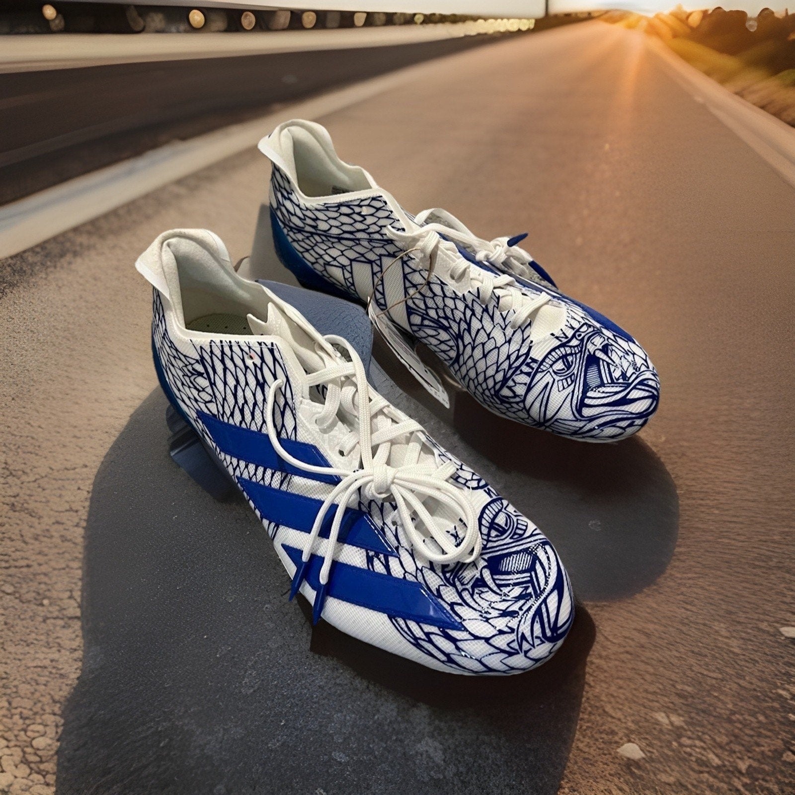 ADIDAS Adizero Electric II Football Cleats Royal Blue US Men's Sz 10 IH8569 NWT