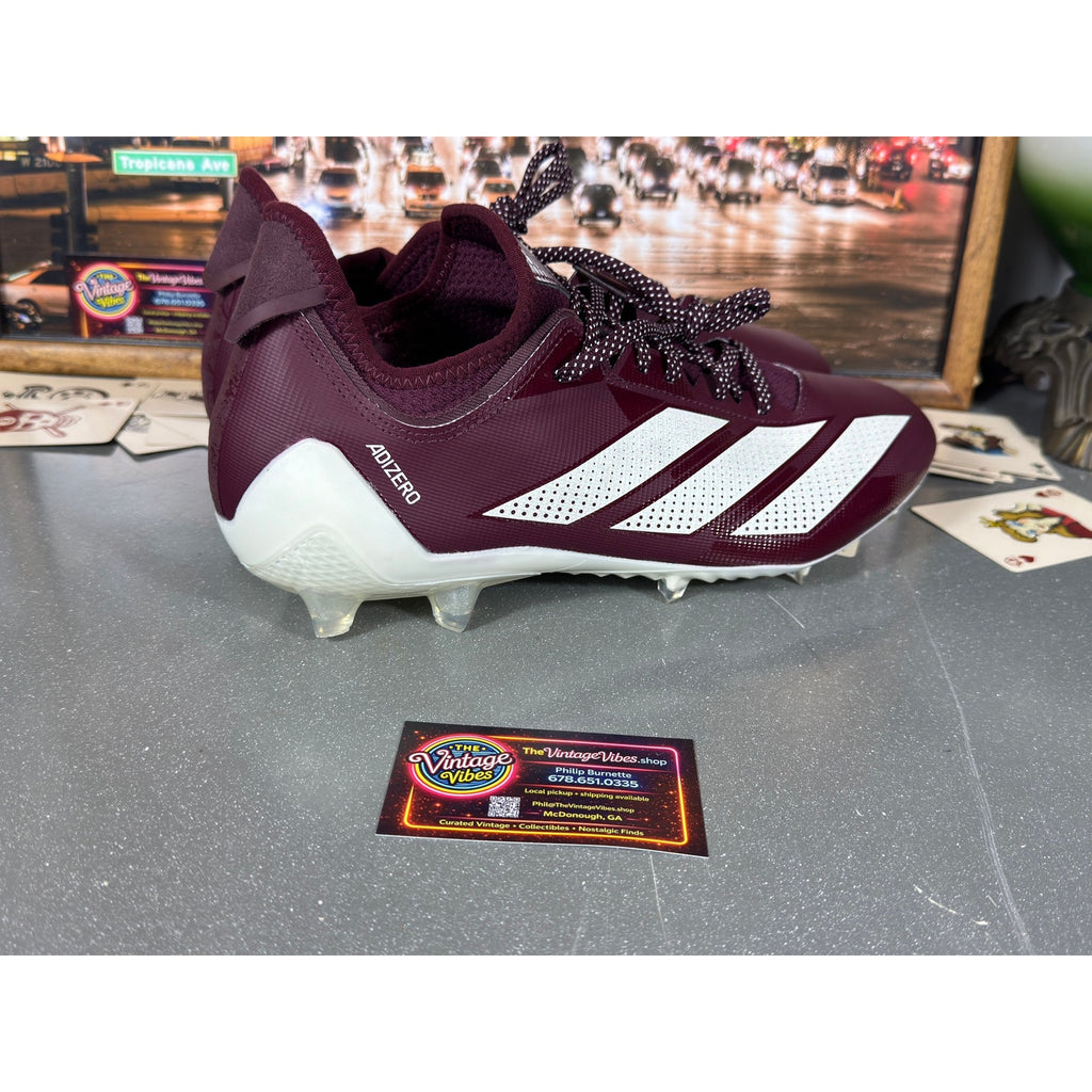 Adidas Adizero Electric.1 Football Cleats Burgundy White IF4196 Men’s 11.5 New