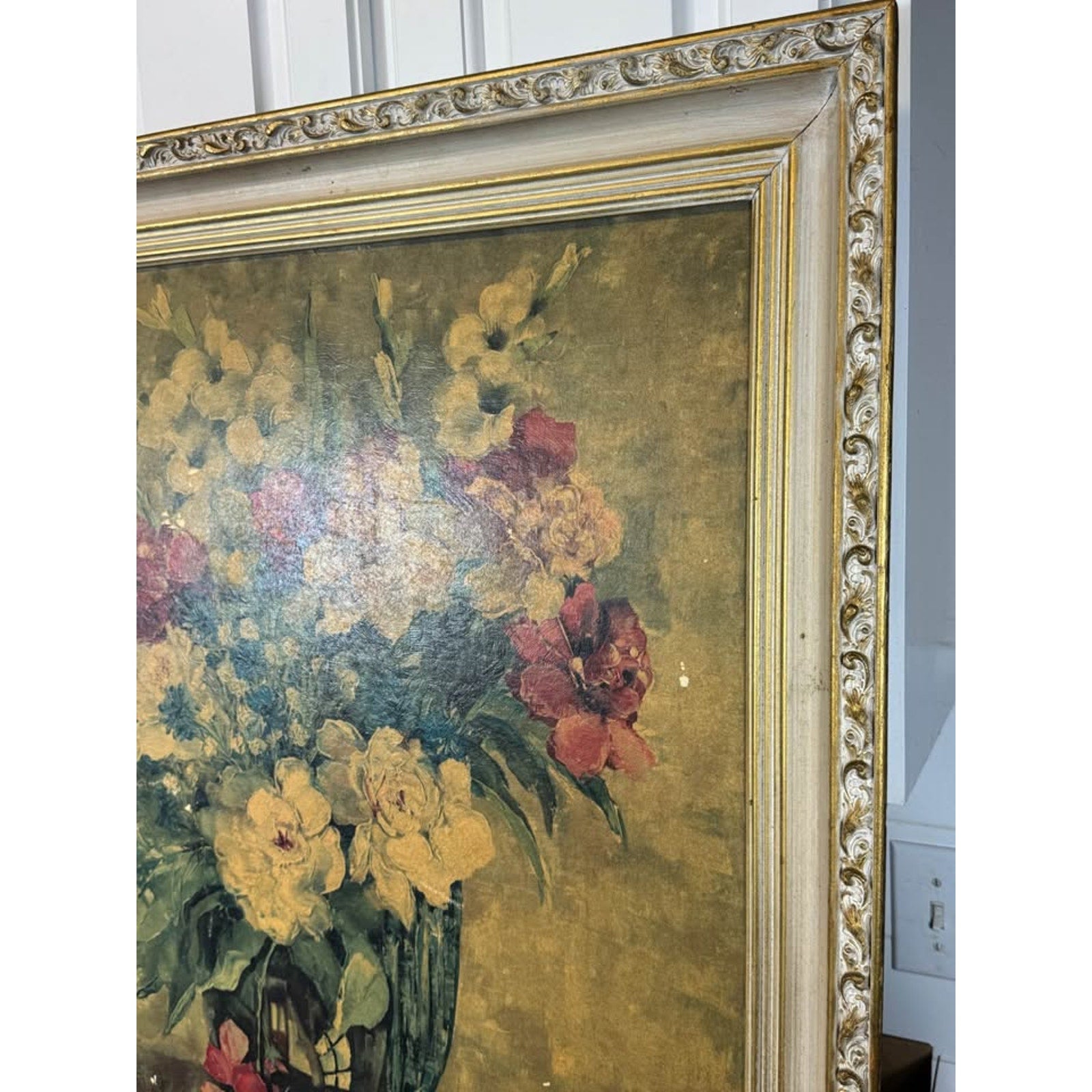 Ann Cochran Summer Splendor 1944 Oil Painting Floral Still Life Framed TV Prop
