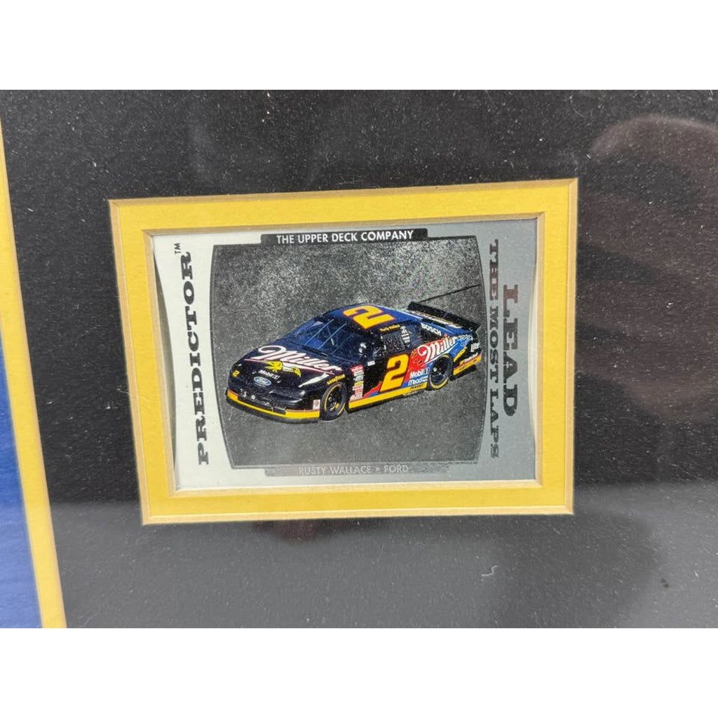 Vintage Rusty Wallace NASCAR Beckett Racing Monthly Framed Collector Display 18” x 16.5”