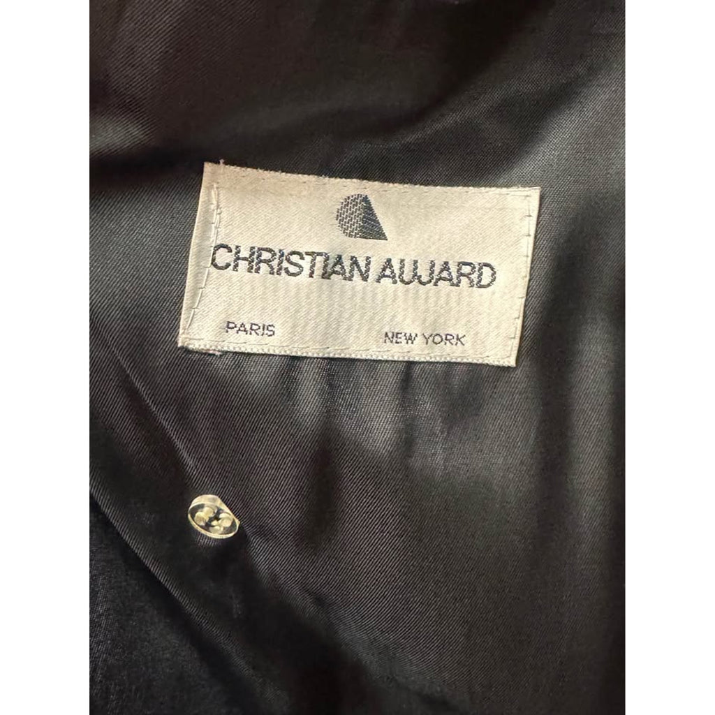Christian Aujard Paris New York Long Wool Coat Made in Yugoslavia Overcoat L/XL