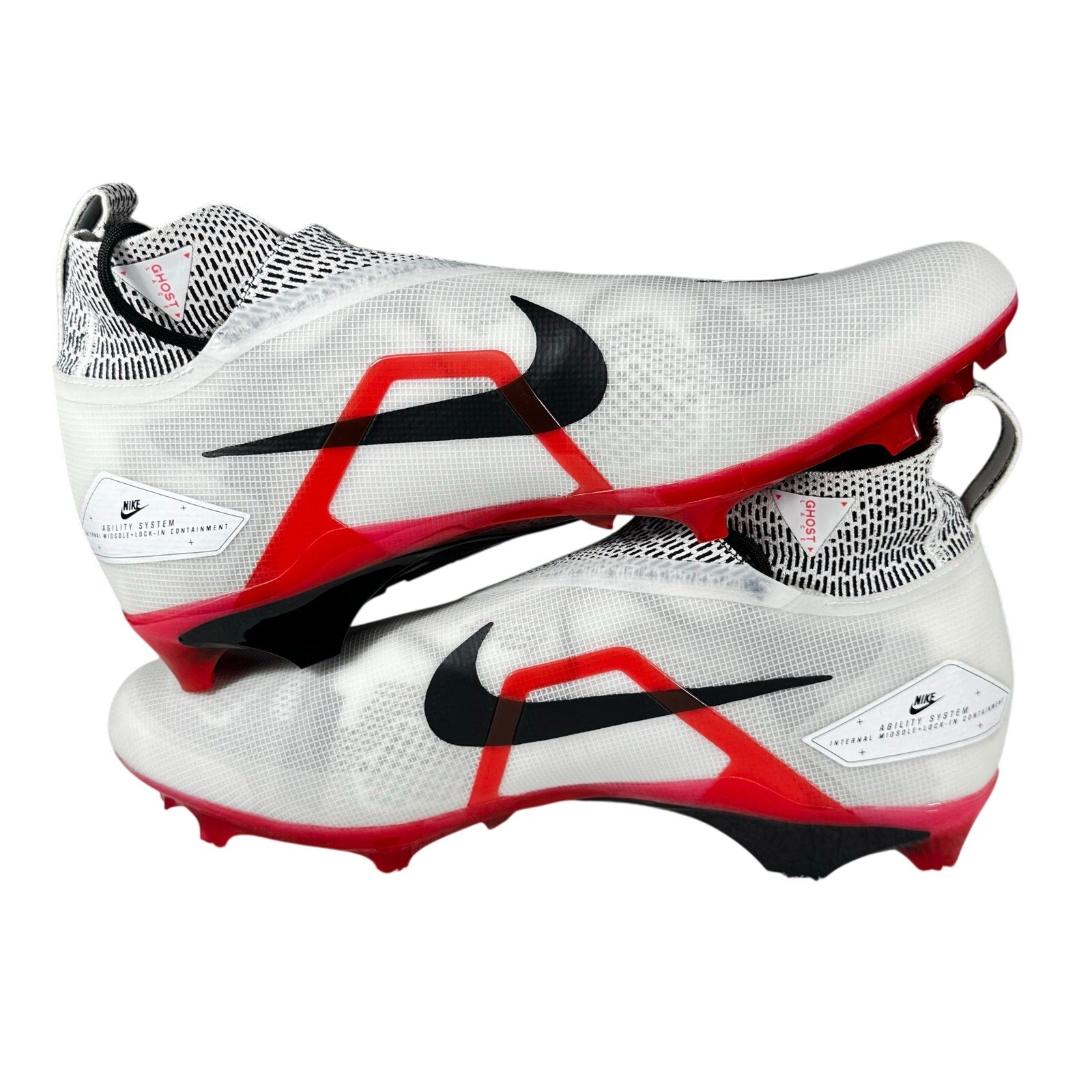 Nike Alpha Menace Elite 3 Football Cleats Mens 16 White Red New