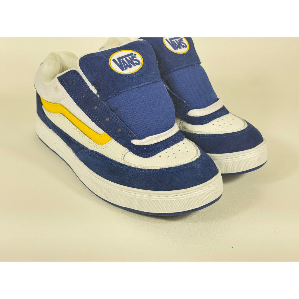 Vans Lowland ComfyCush Blue Yellow White Mens 9.5 Skate Shoes New EU 42.5