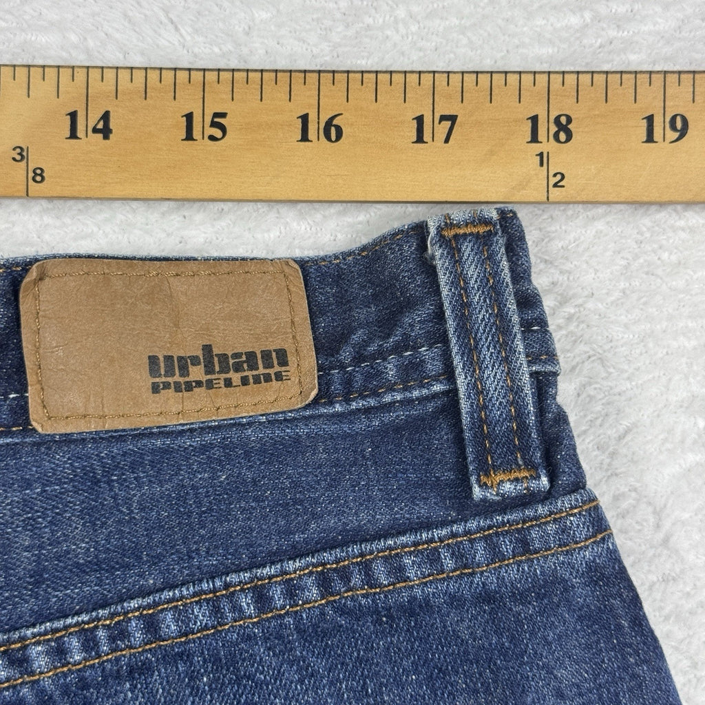 Urban Pipeline Relaxed Straight Jeans Mens 36x32 Blue Denim 100% Cotton Baggy