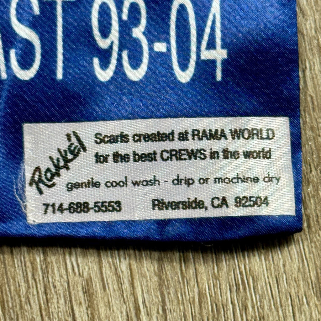 Rakkei Rama World Willie’s Last 93-04 Aviation Crew Pilot Scarf Vtg USA 45”