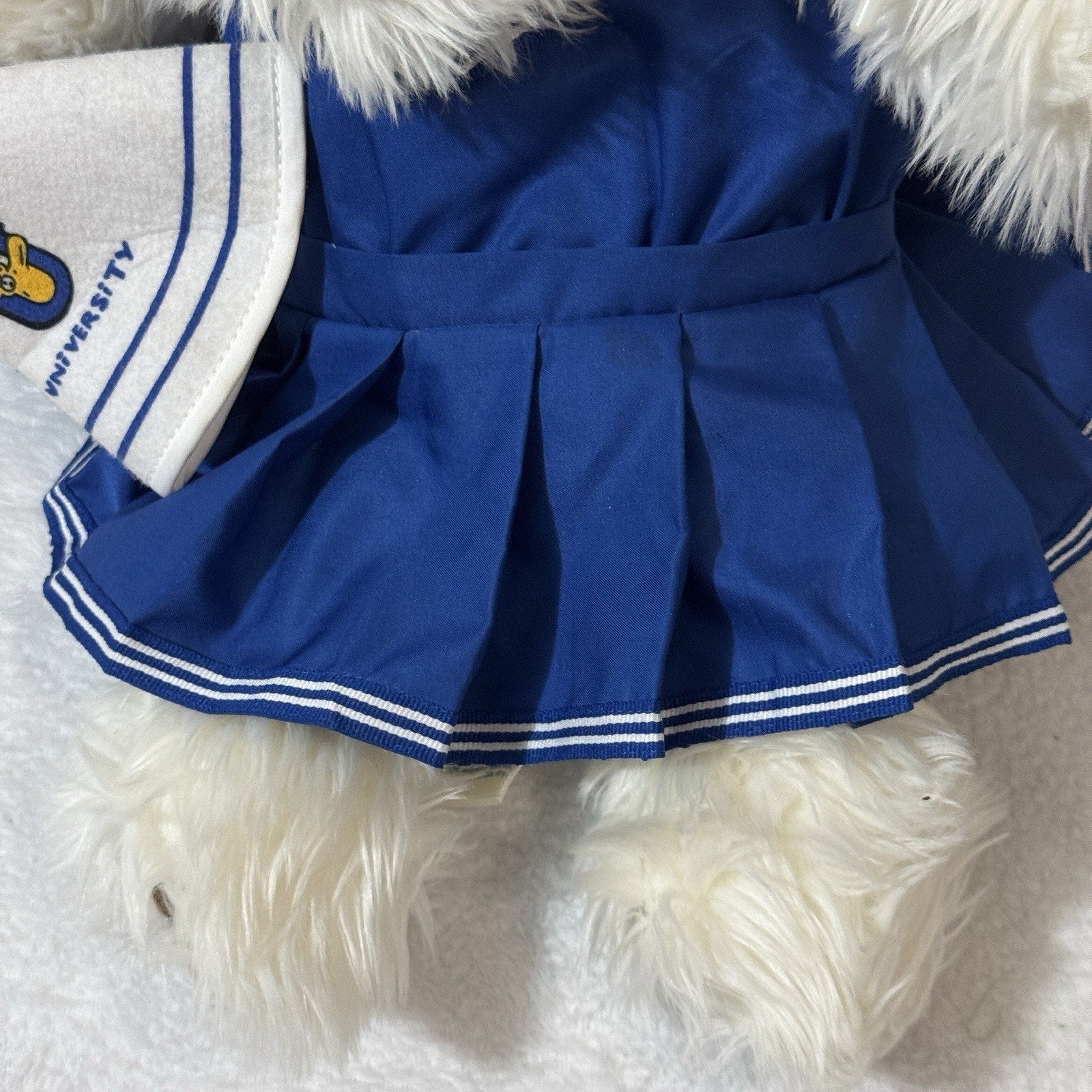 Vtg 1997 Build-A-Bear Shaggy Dog Plush Bear University Cheerleader Set Retired