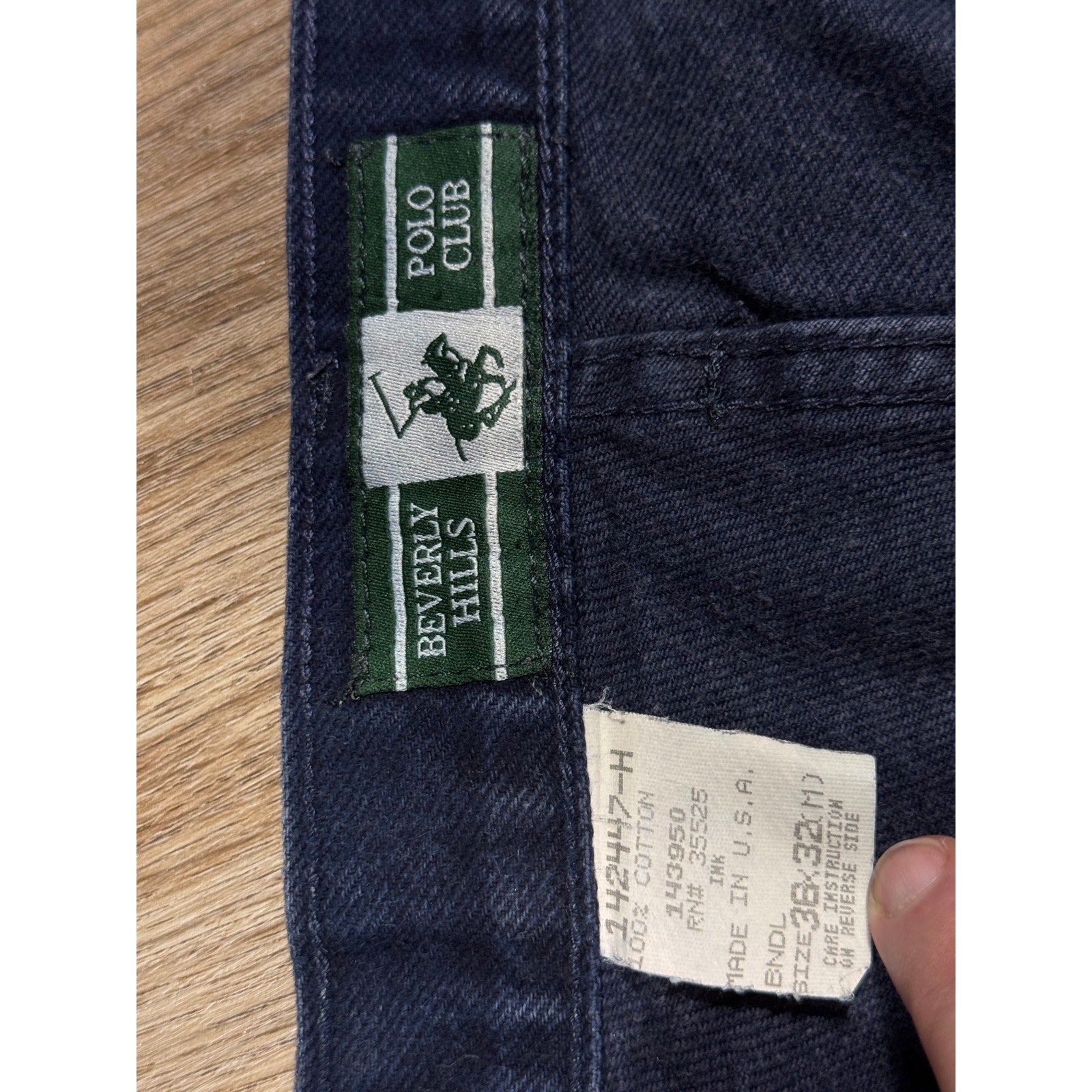 Vintage Beverly Hills Polo Club Baggy Jeans 36x32 90s Made USA Y2K Hip Hop Denim