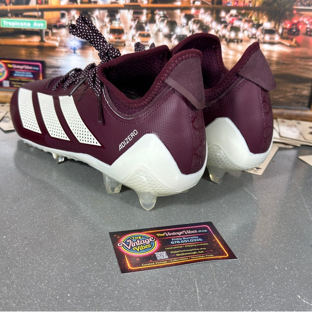 Adidas Adizero Electric.1 Football Cleats Burgundy White IF4196 Men’s 11.5 New