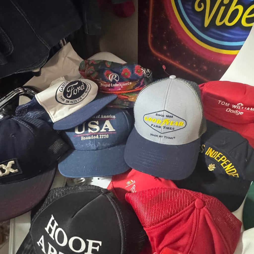 Vtg Trucker Hat Lot 60+ Ford Goodyear A&W Subaru Promo Snapback Caps