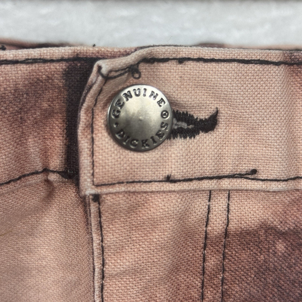 Dickies Carpenter Pants Men 36x30 Custom Bleach Distressed Grunge Workwear Pink