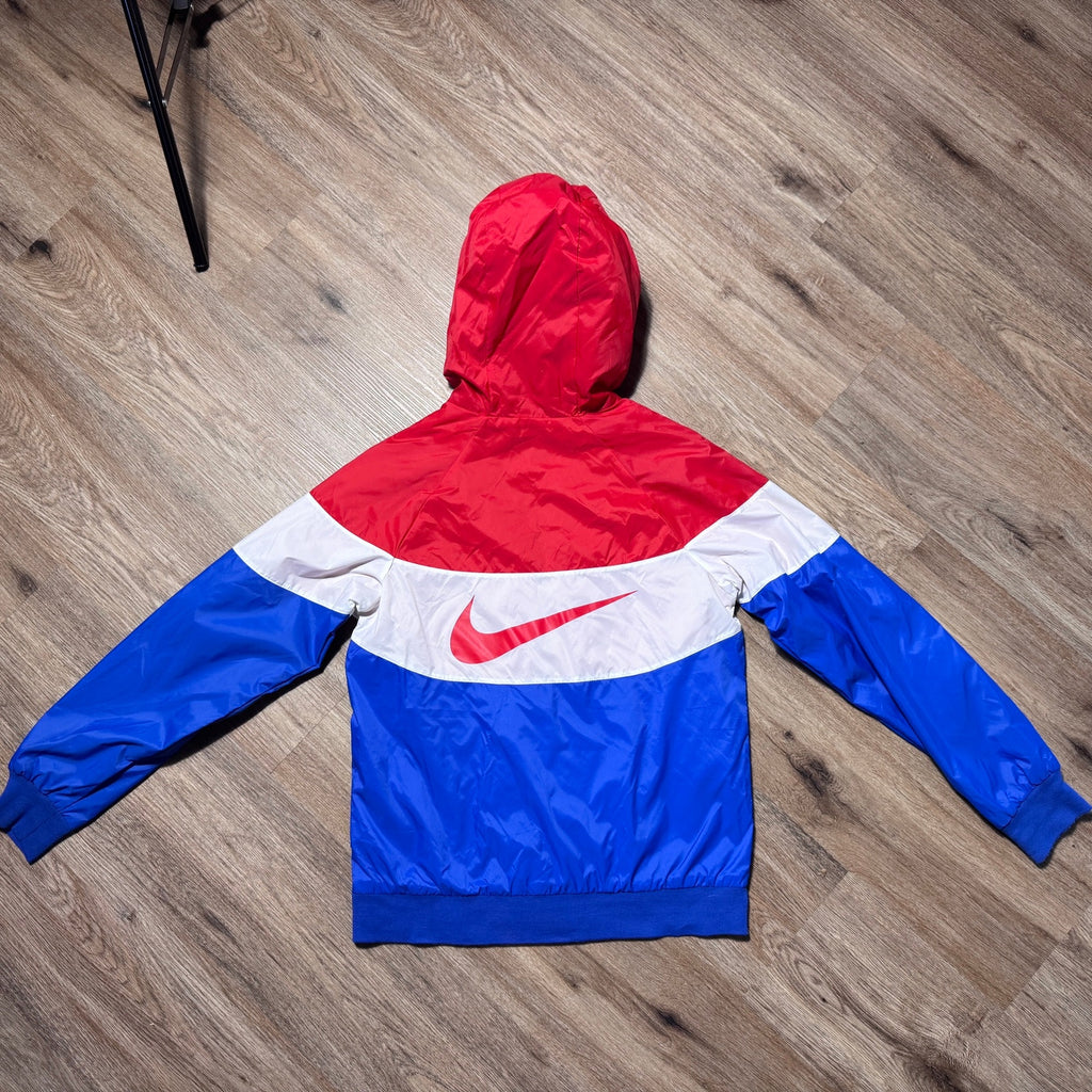 Nike Windrunner Hooded Jacket Youth Large CJ6722-657 Red Blue White