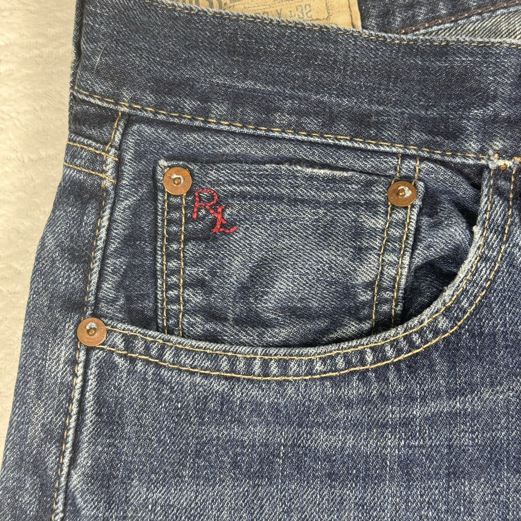 Vintage Polo Ralph Lauren Classic 67 Jeans Mens 32 x 32 Bootcut Split Hem Y2K