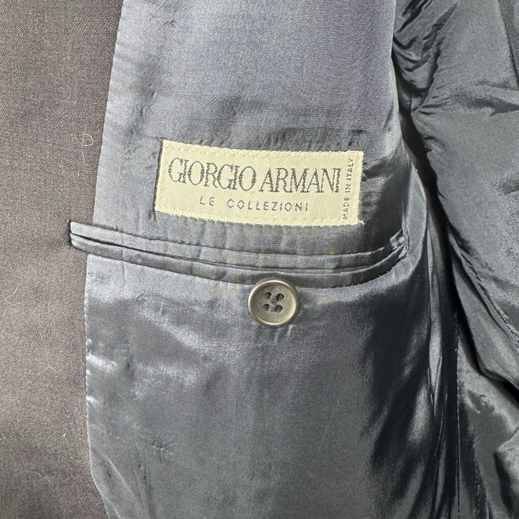 Vtg Giorgio Armani Le Collezioni 44L Blazer Sport Coat 100% Virgin Wool Italy