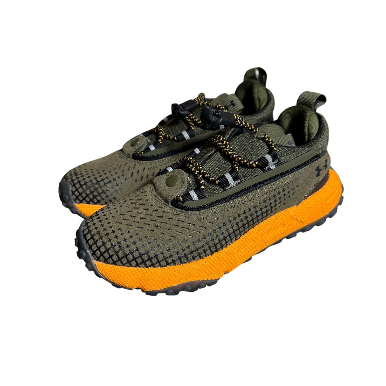 Under Armour HOVR Summit Fat Tire Delta Trail Shoes Marine Green Orange M4.5 W6