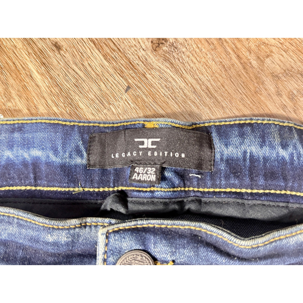 Jordan Craig Legacy Edition Aaron Jeans Men 46x32 Blue Stretch Slim Taper Denim