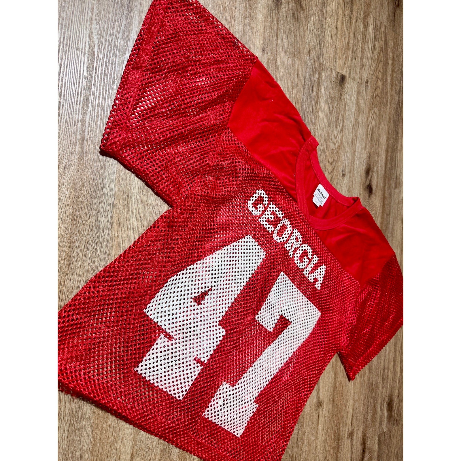 Vintage Georgia Bulldogs #47 Riddell Football Practice Jersey Adult S/M Red UGA