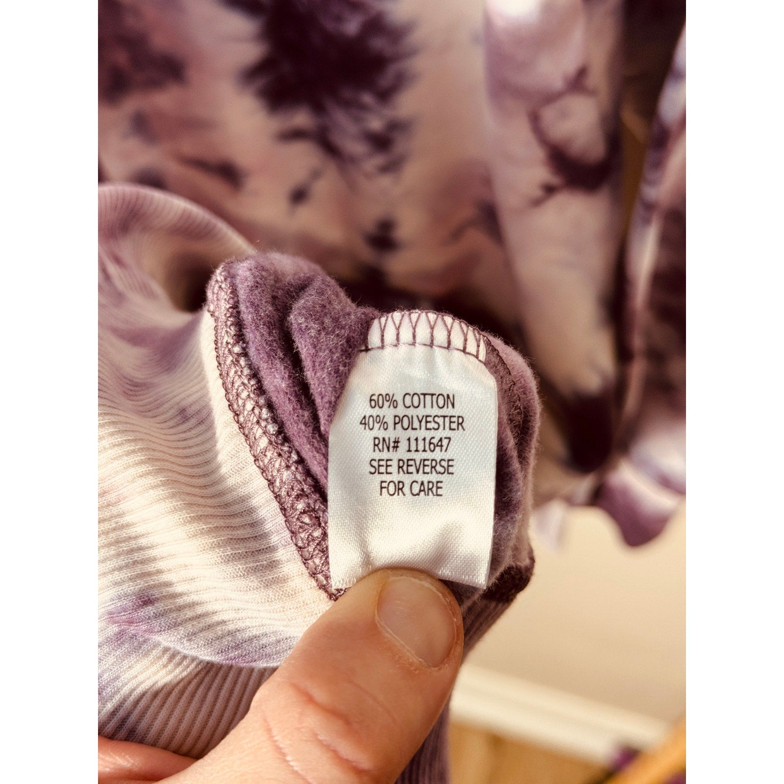 MTV Music Television Tie Dye Sweatshirt Purple White Graphic Crewneck Medium