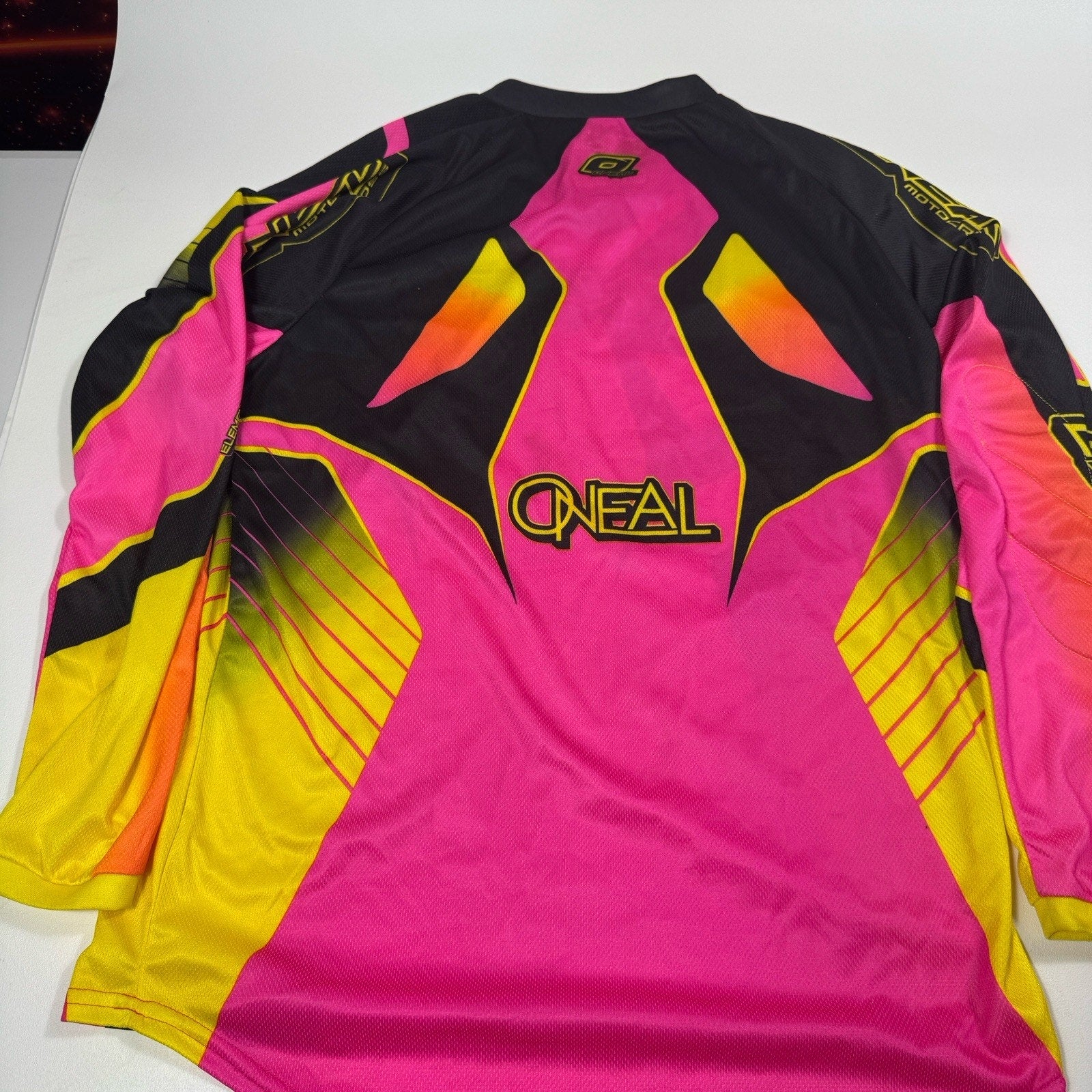 O’Neal Element Women’s Motocross Jersey Pants Set Pink Black Yellow MD 5/6