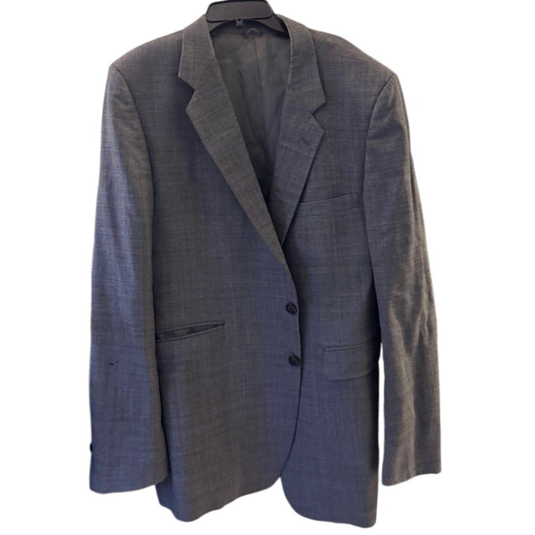 Vtg Givenchy Gentleman Chequers 100% Wool Glen Plaid Sport Coat Blazer Mens L-XL