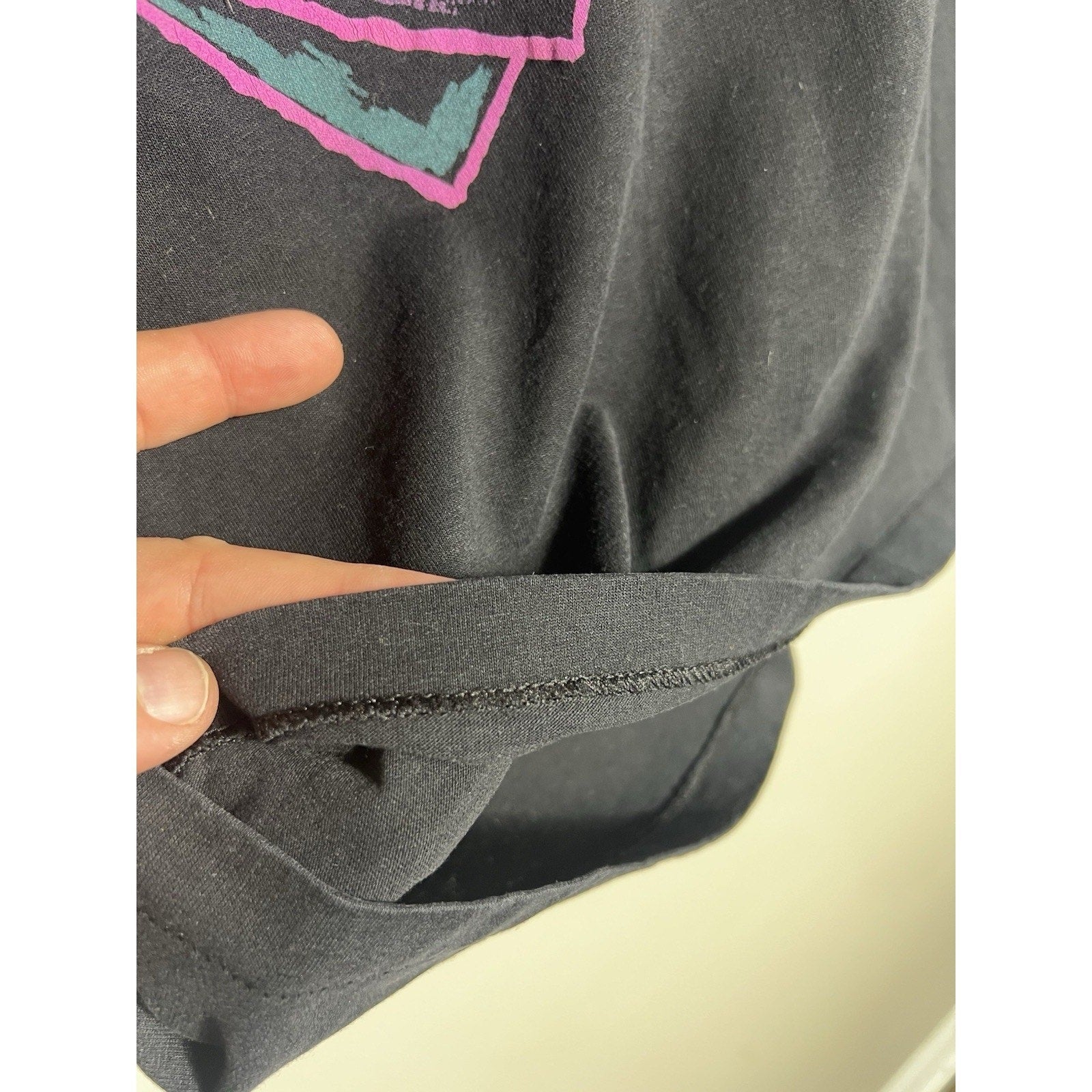 Vtg 80s/90’s Neon Graphic T-Shirt L Forest Springs Large Hanes Single Stitch USA