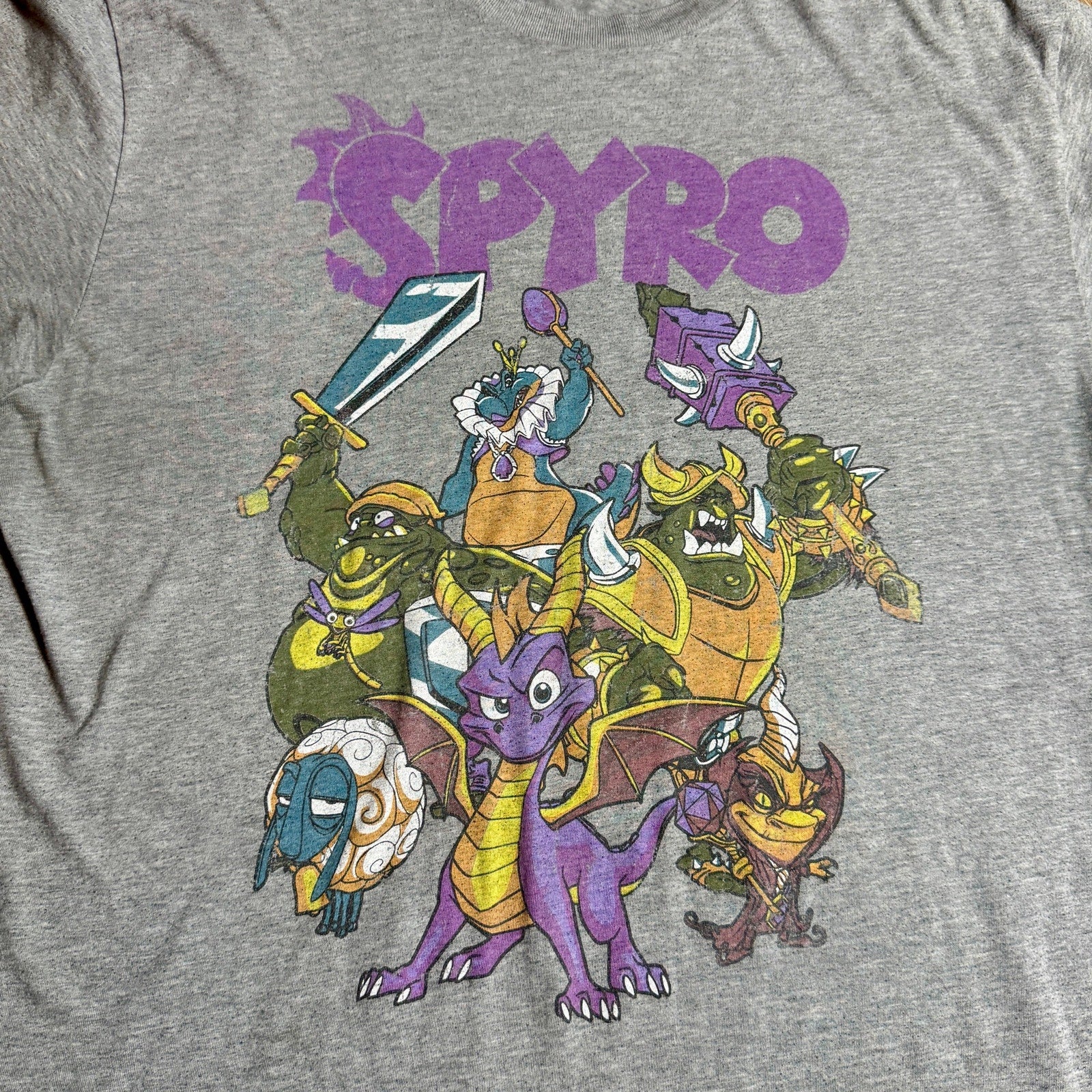 Spyro Reignited Trilogy Activision PlayStation PS4 Graphic T Shirt M Video Game