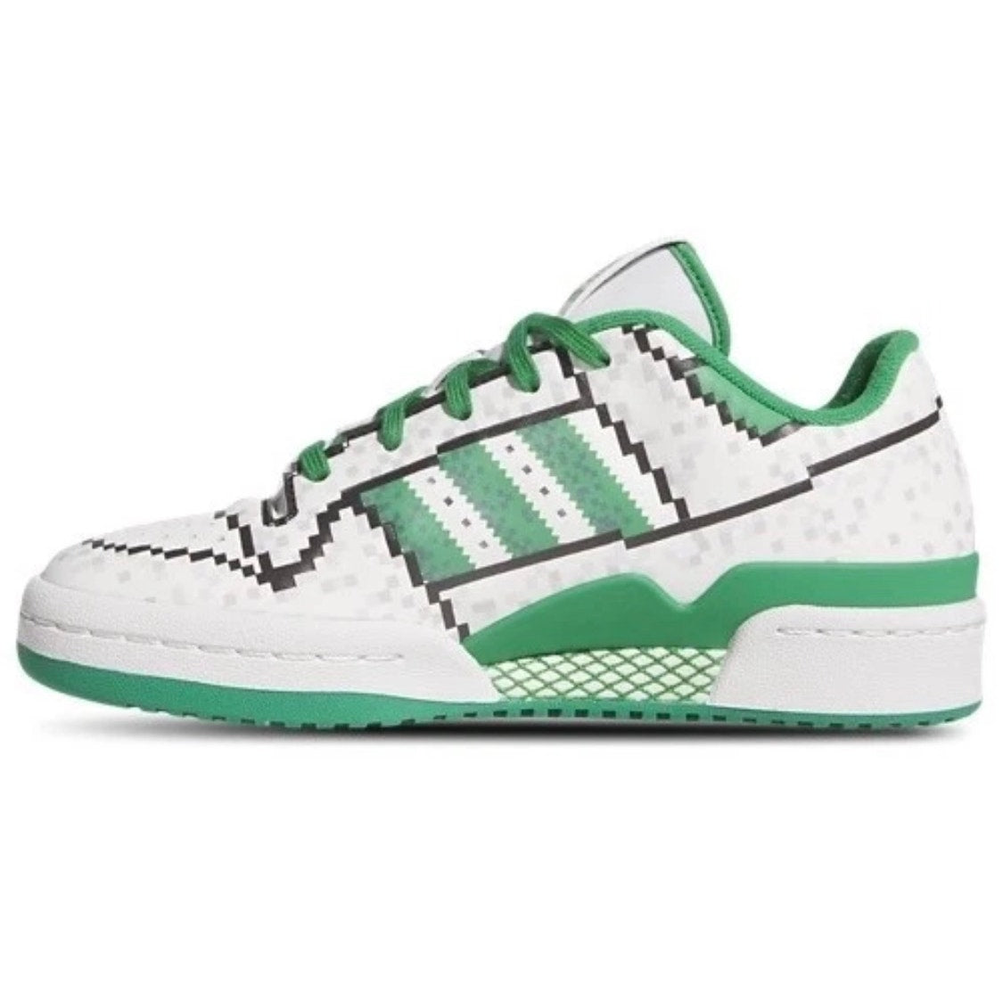 Adidas Forum Low 8-Bit Pixel Green White Sneakers FVU 001001 Men’s 6.5 W 7.5