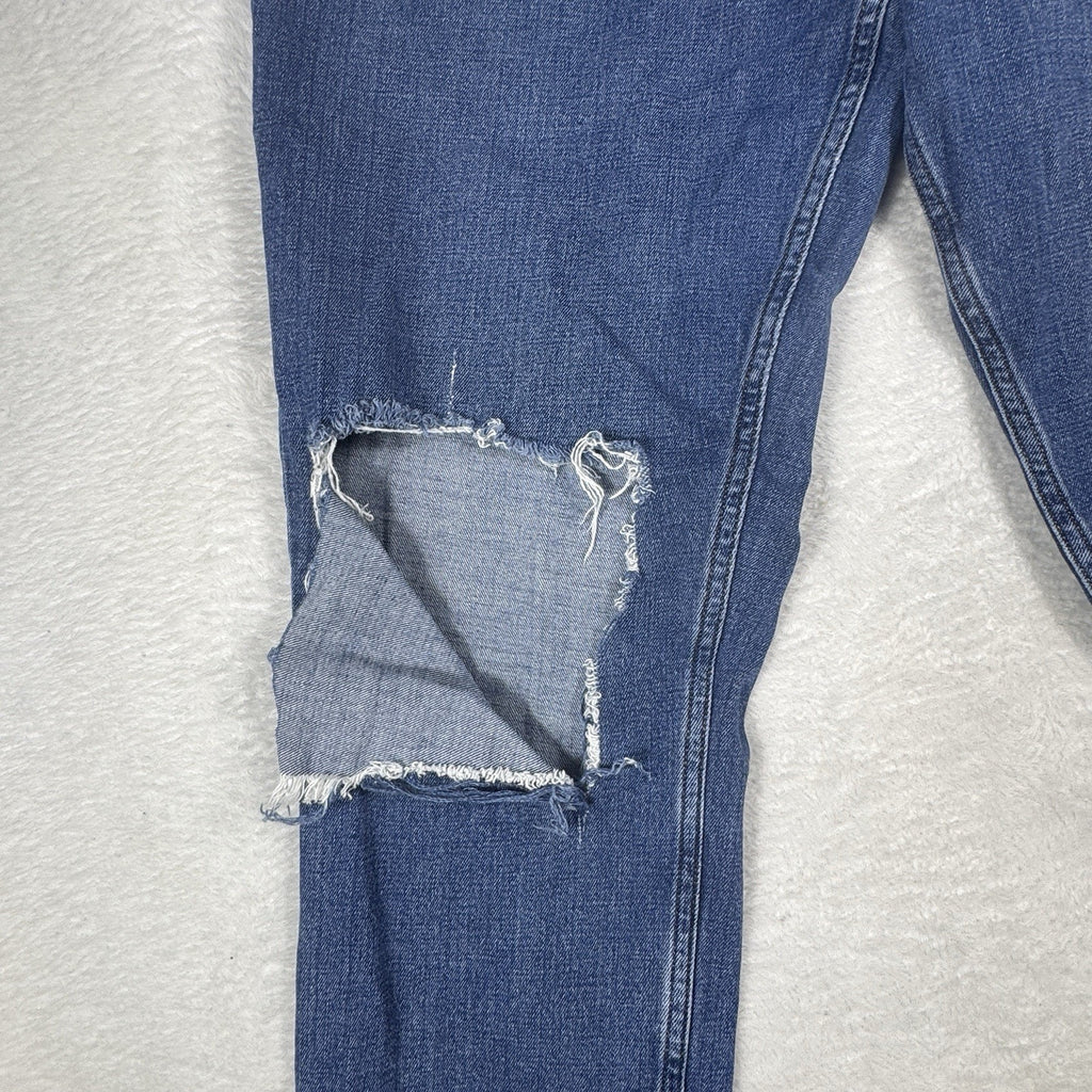 Abercrombie & Fitch Curve Love High Rise Distressed Skinny Jeans Womens 33 16L