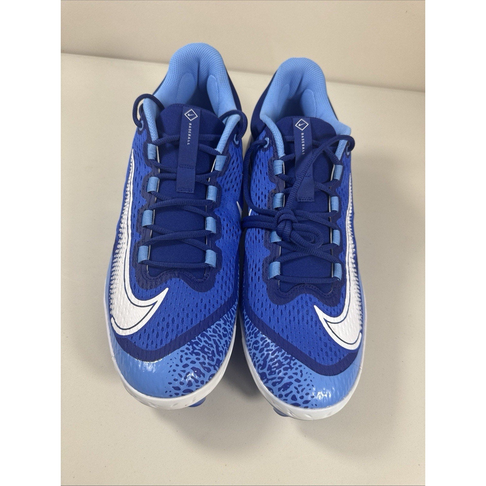 Nike React Vapor Ultrafly Pro MCS Baseball Cleats Blue White Sz 14 DX6962-416