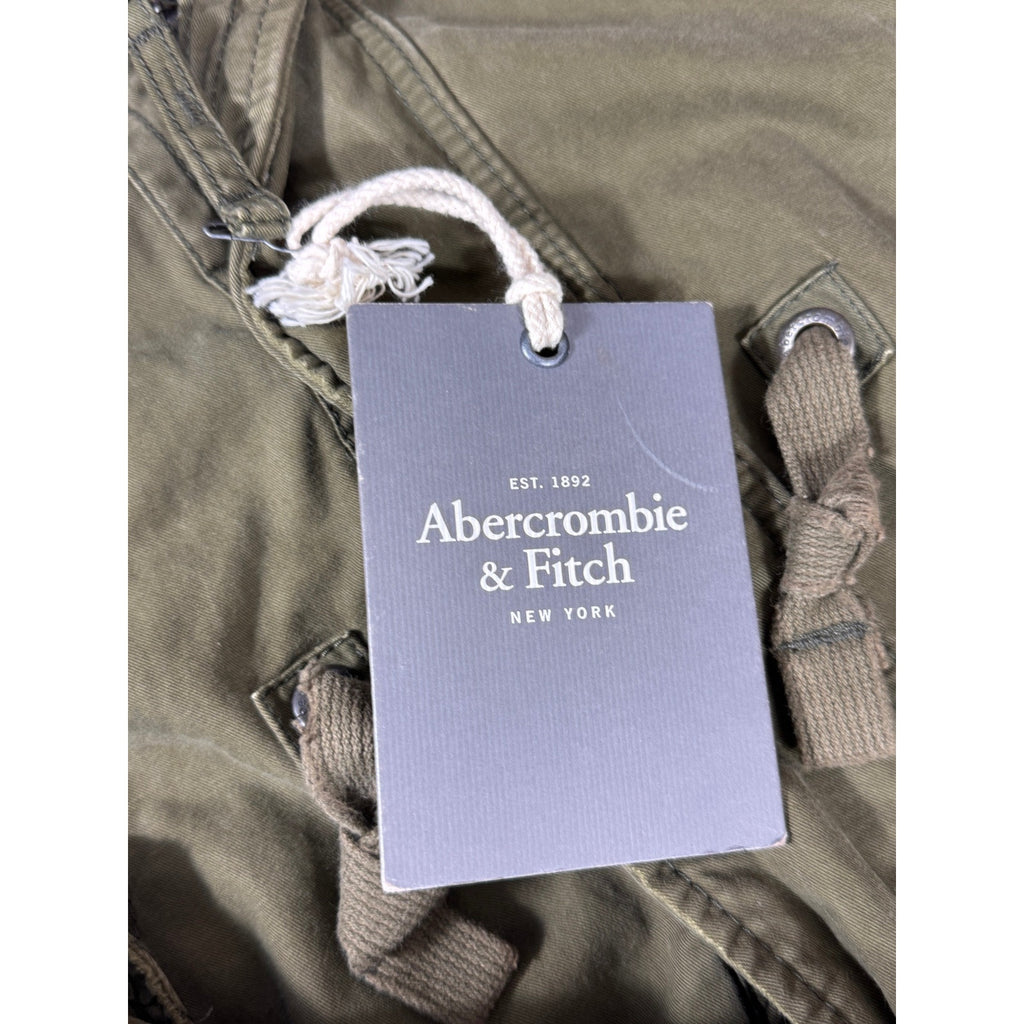 Abercrombie & Fitch Vintage Military Fishtail Parka Jacket Olive Green NWT Small