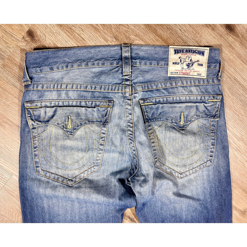 True Religion Ricky Straight Jeans Men’s 34x31 Y2K Medium Wash Denim 2013 Baggy