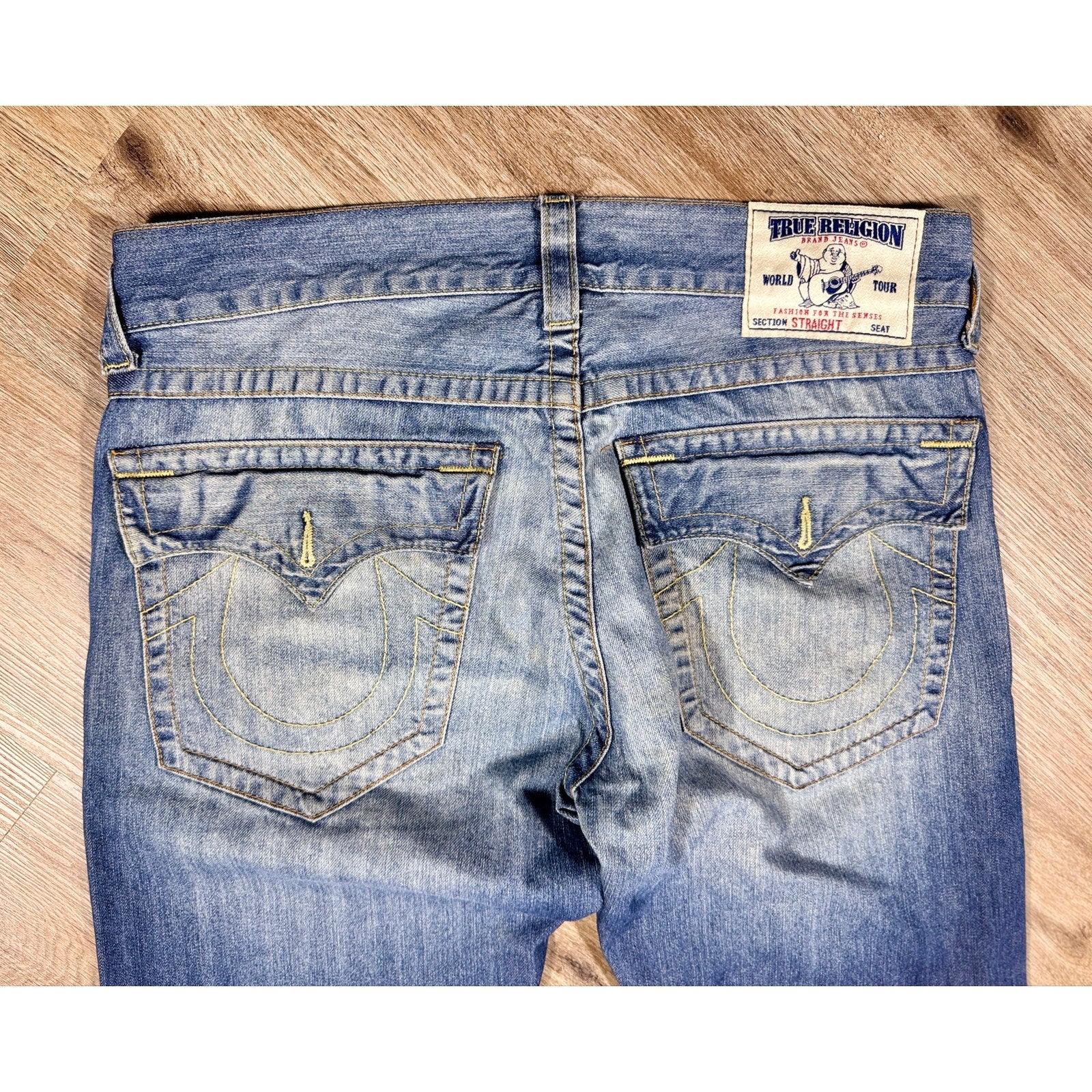 True Religion Ricky Straight Jeans Men’s 34x31 Y2K Medium Wash Denim 2013 Baggy
