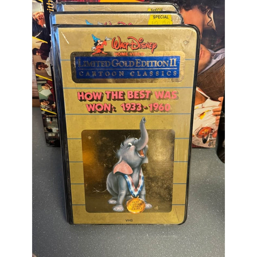 Vintage Walt Disney Gold Edition II VHS Lot Sealed Donald Goofy Pluto 5 Tape