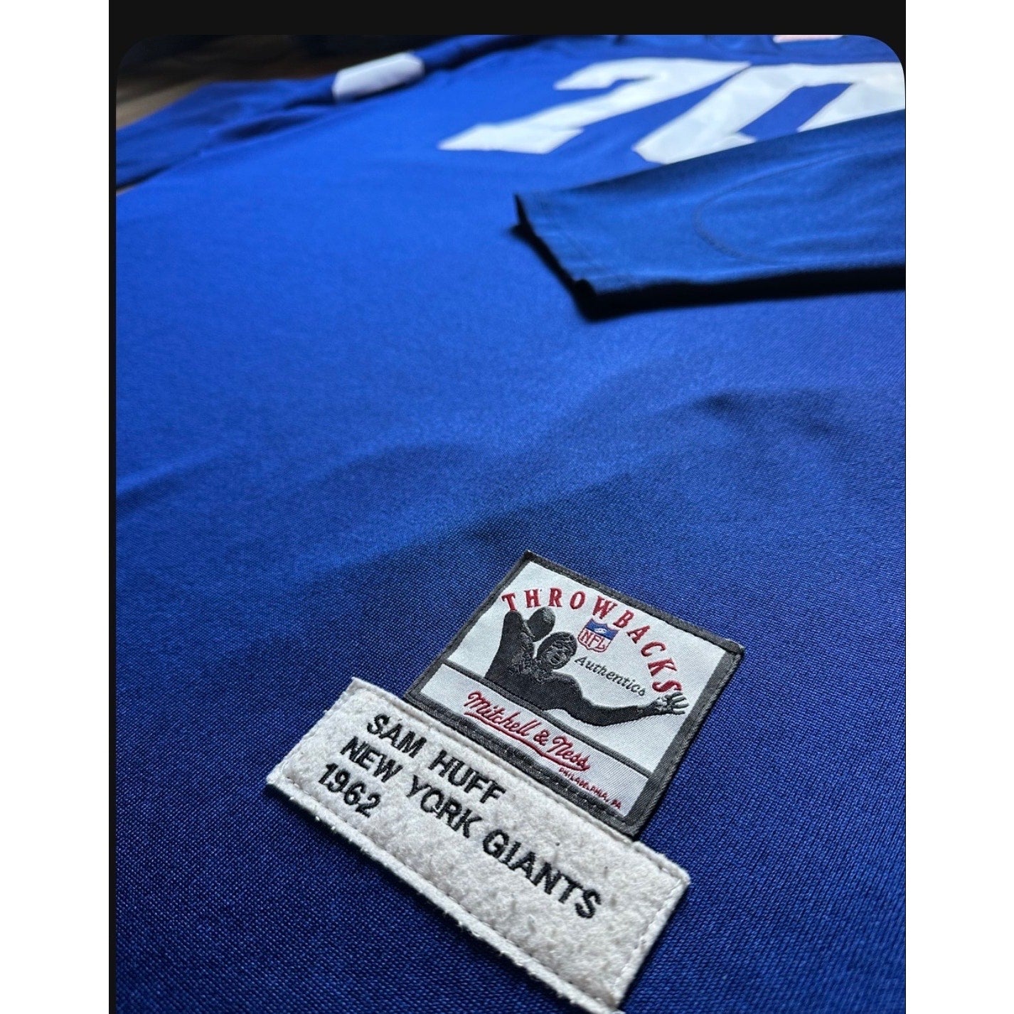 Mitchell & Ness Sam Huff #70 New York Giants Throwback Jersey Sz 60 Y2K VTG NFL