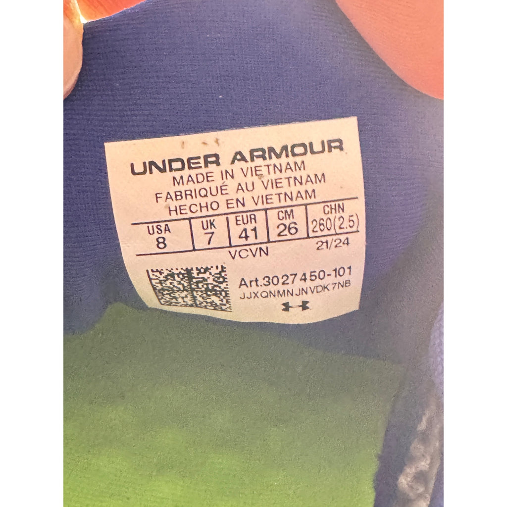 Under Armour Yard MT 3.0 Baseball Cleats Blue Metal Spikes Sz 8 3027450-101