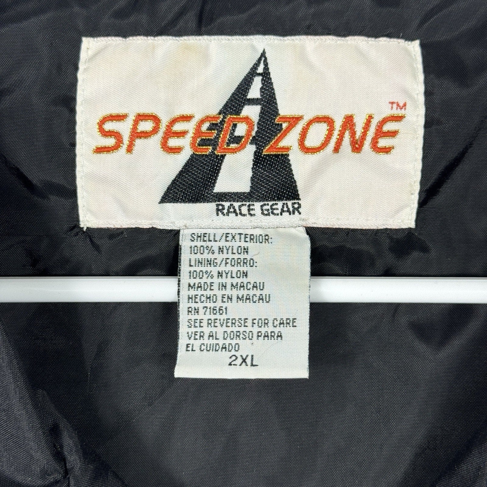 Speed Zone Race Gear Flame Racing Jacket VTG Y2K 2XL Lifetime KIA Hot Rod USA