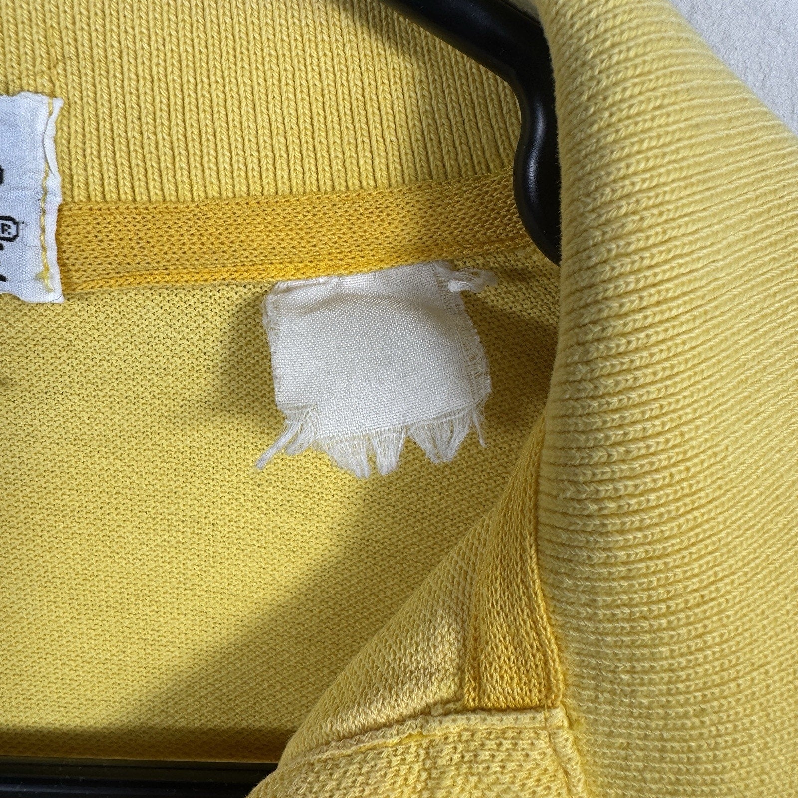 Vtg 60s-70s IZOD Lacoste Yellow Polo Shirt Crocodile Logo Cotton Mens Slim S XS